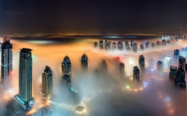 06.12.2018, Плотный туман накрыл Арабские Эмираты