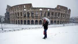 27.02.2018, МИД предупредил о снегопадах в Европе