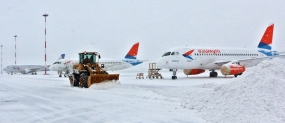 01.02.2022, Снегопад нарушил работу аэропорта Курска