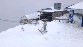 19.01.2021, Лавина накрыла горнолыжную трассу в Домбае