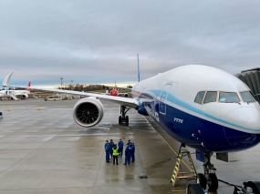 27.01.2020, Новый лайнер Boeing 777X совершил первый полет
