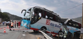 02.10.2020, В Турции автобус с российскими туристами попал в аварию