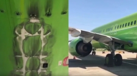 17.06.2019, Самолет совершил жесткую посадку в Краснодаре