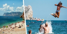 10.07.2020, Вода на пляжах Крыма прогрелась до +28°C