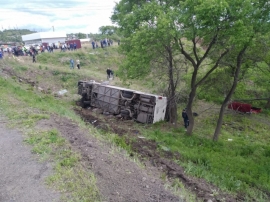 29.05.2019, В Приморье перевернулся автобус